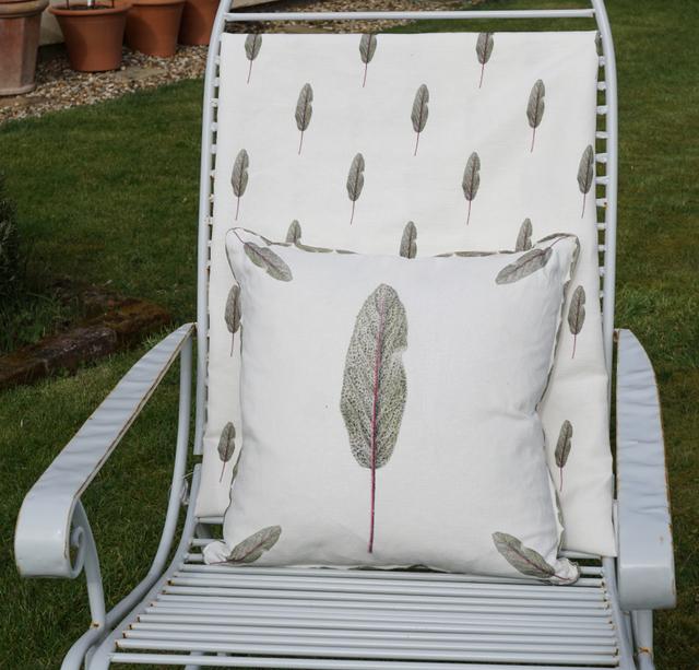 Sage fabric and cushion combination